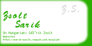 zsolt sarik business card